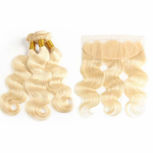 Black and Blonde Wave Curls Bundle